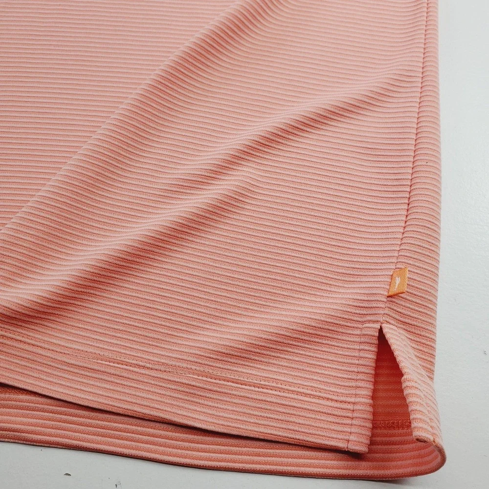 Tommy Bahama Polo Men XL Coral Stretch Striped Short‎ Sleeve Casual Outdoor